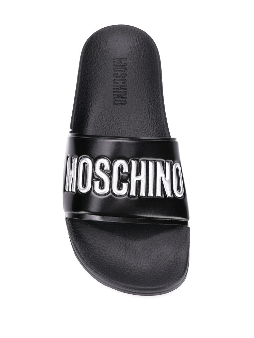 фото Moschino шлепанцы с тисненым логотипом