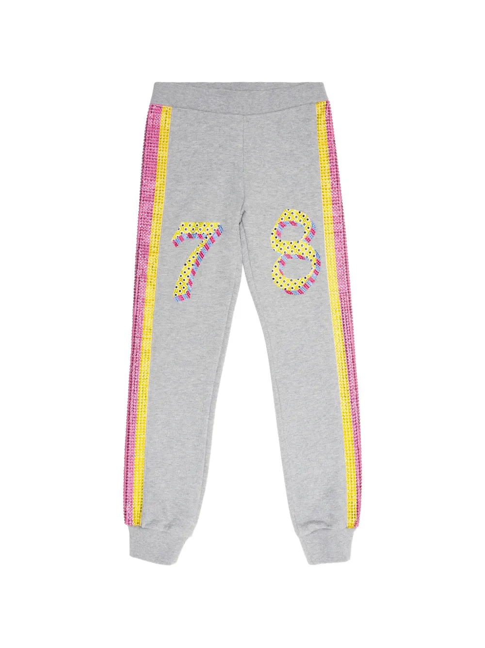 Philipp Plein Junior crystal-embellished track pants - Grigio