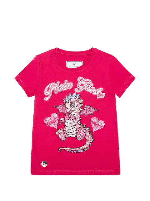 Philipp Plein Junior rhinestone-embellished dragon T-shirt