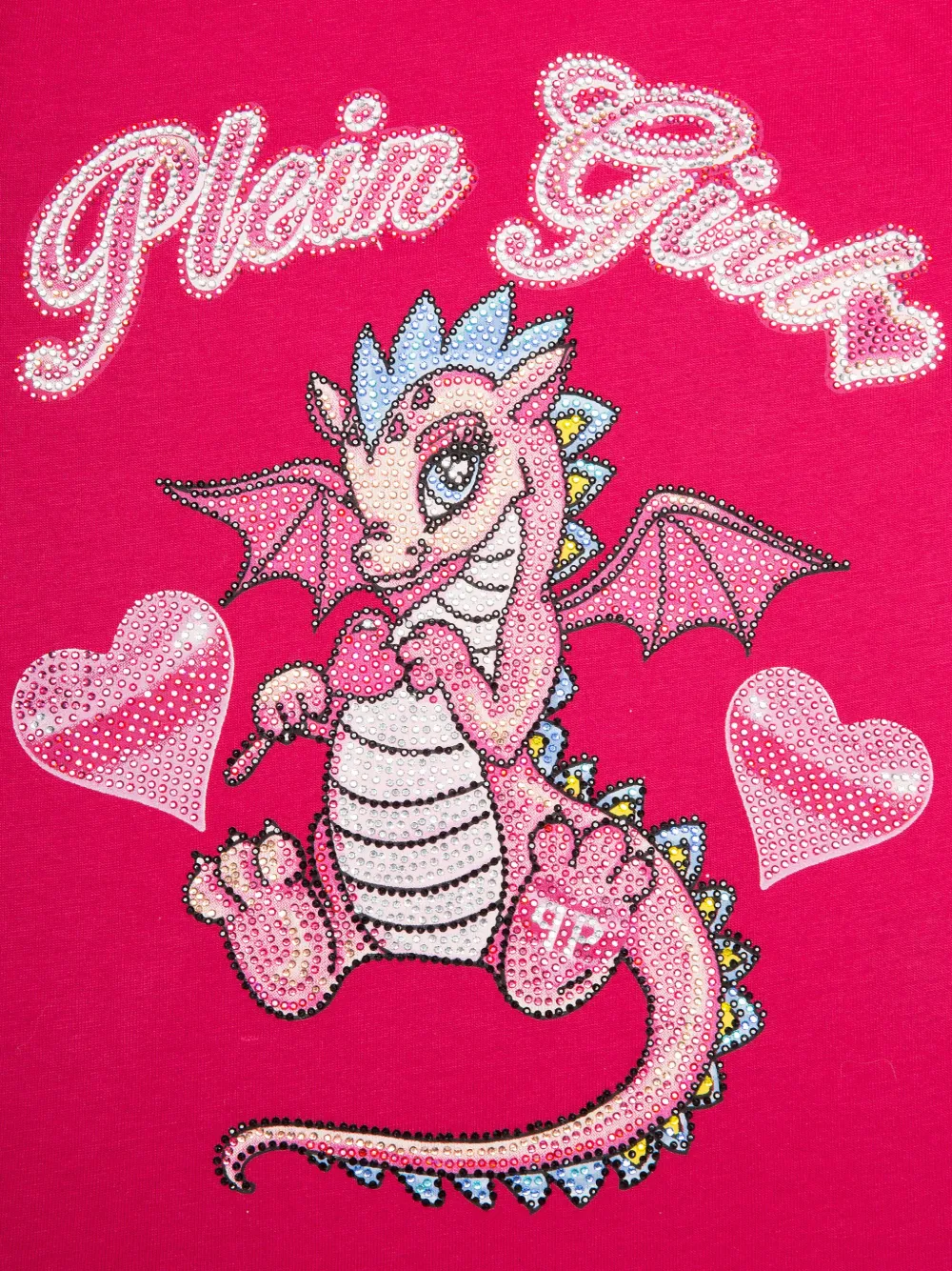 Philipp Plein Junior T-shirt met stras Roze
