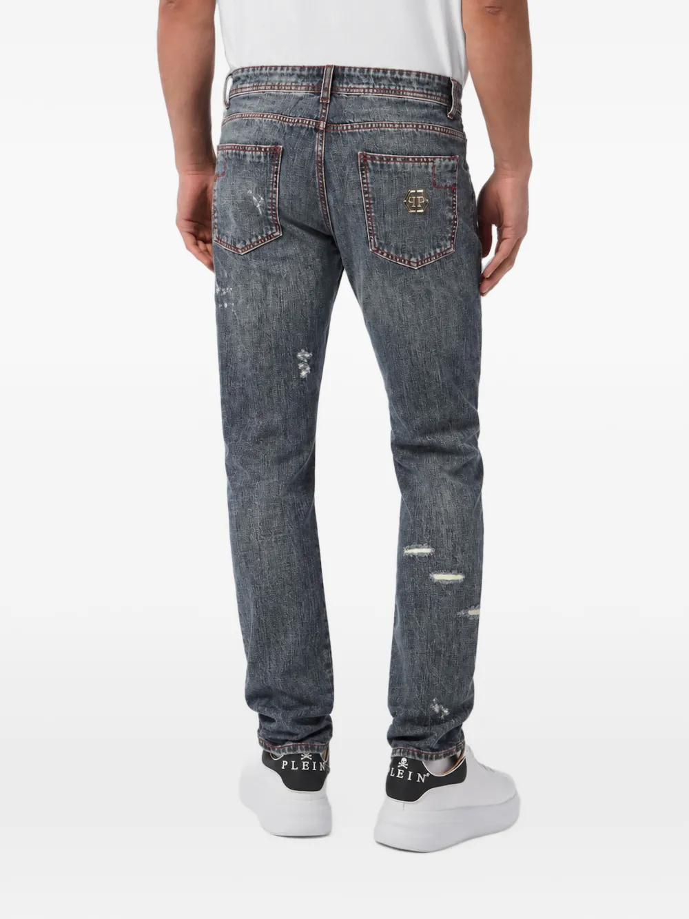 Philipp Plein Straight jeans Blauw