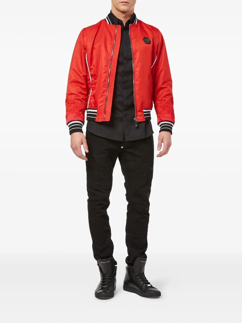 Philipp Plein Clarence long-sleeve shirt - Zwart