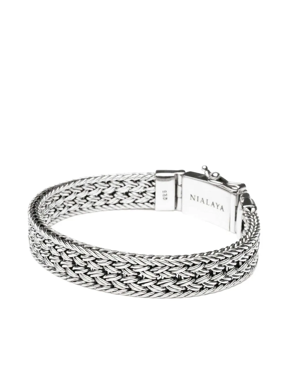 Nialaya Jewelry braided chain bracelet | Silver | Image 1