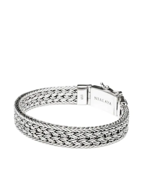 Nialaya Jewelry bracelet en chaîne à design tressé