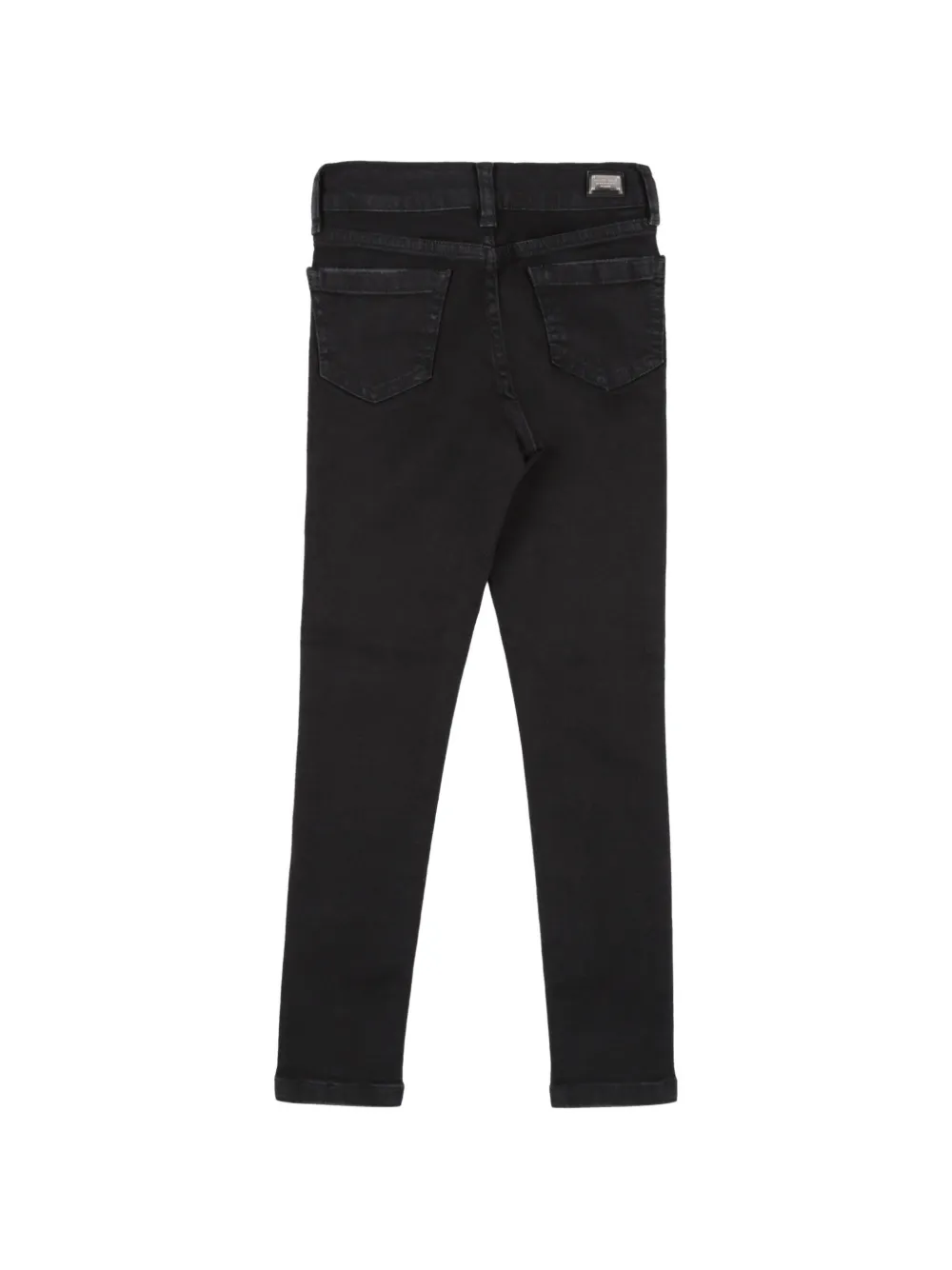Philipp Plein Junior Jeans met metallic-effect Zwart