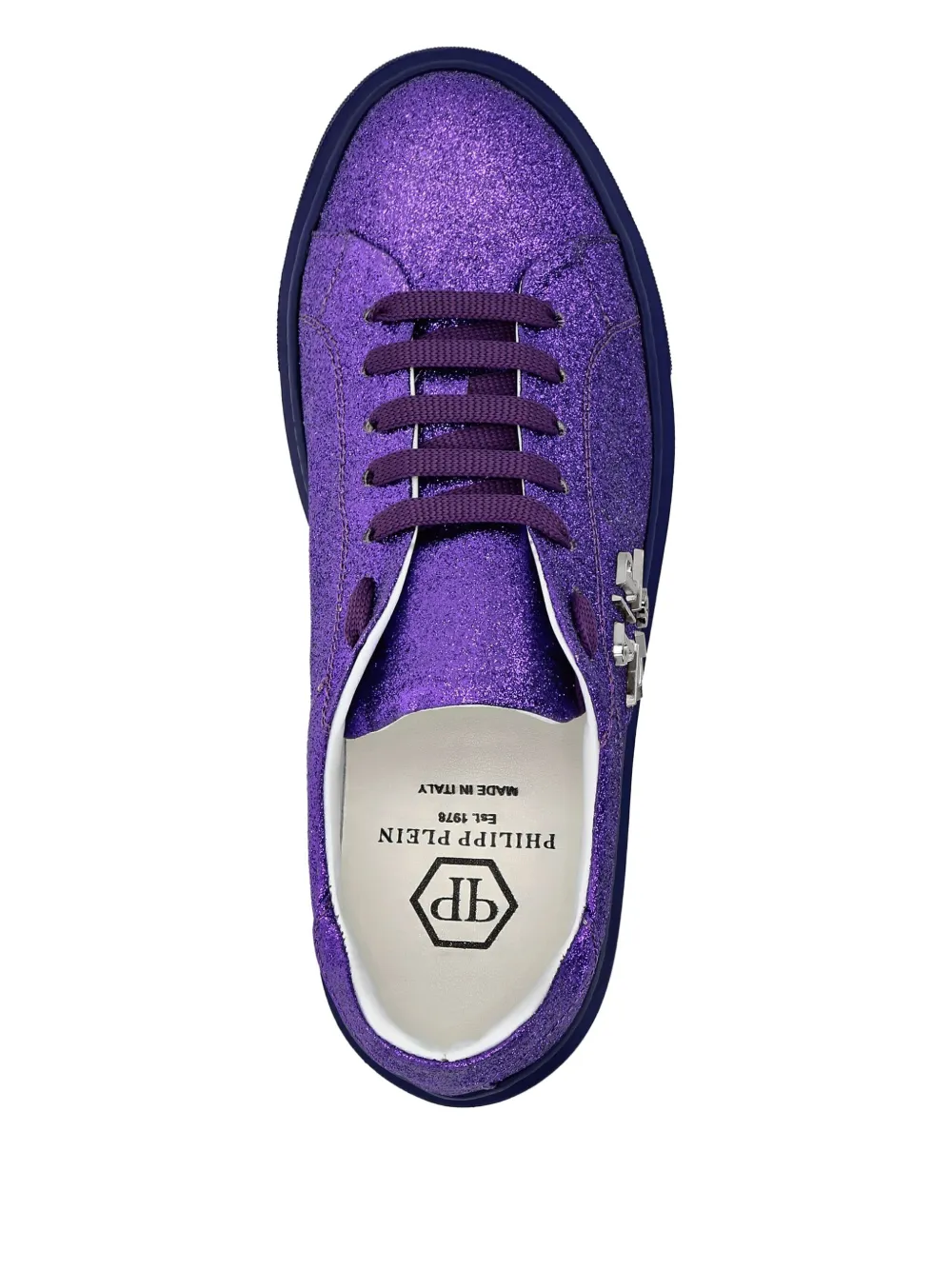 Philipp Plein Low-top sneakers met glitter Paars