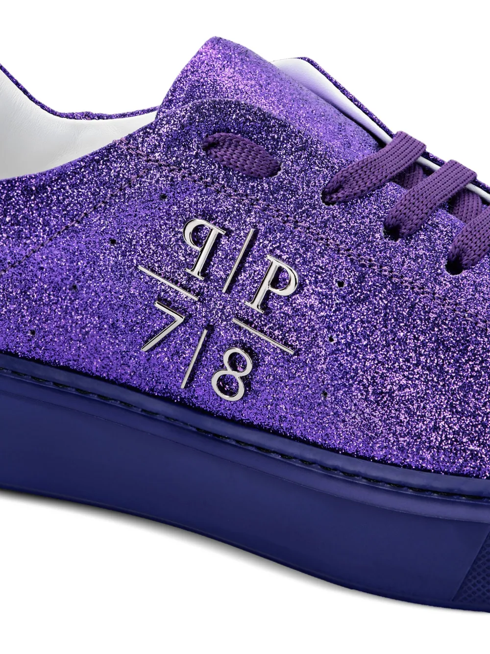 Philipp Plein Low-top sneakers met glitter Paars