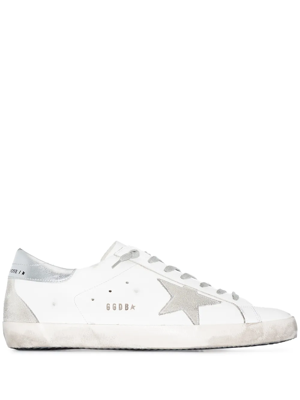 white and silver golden goose