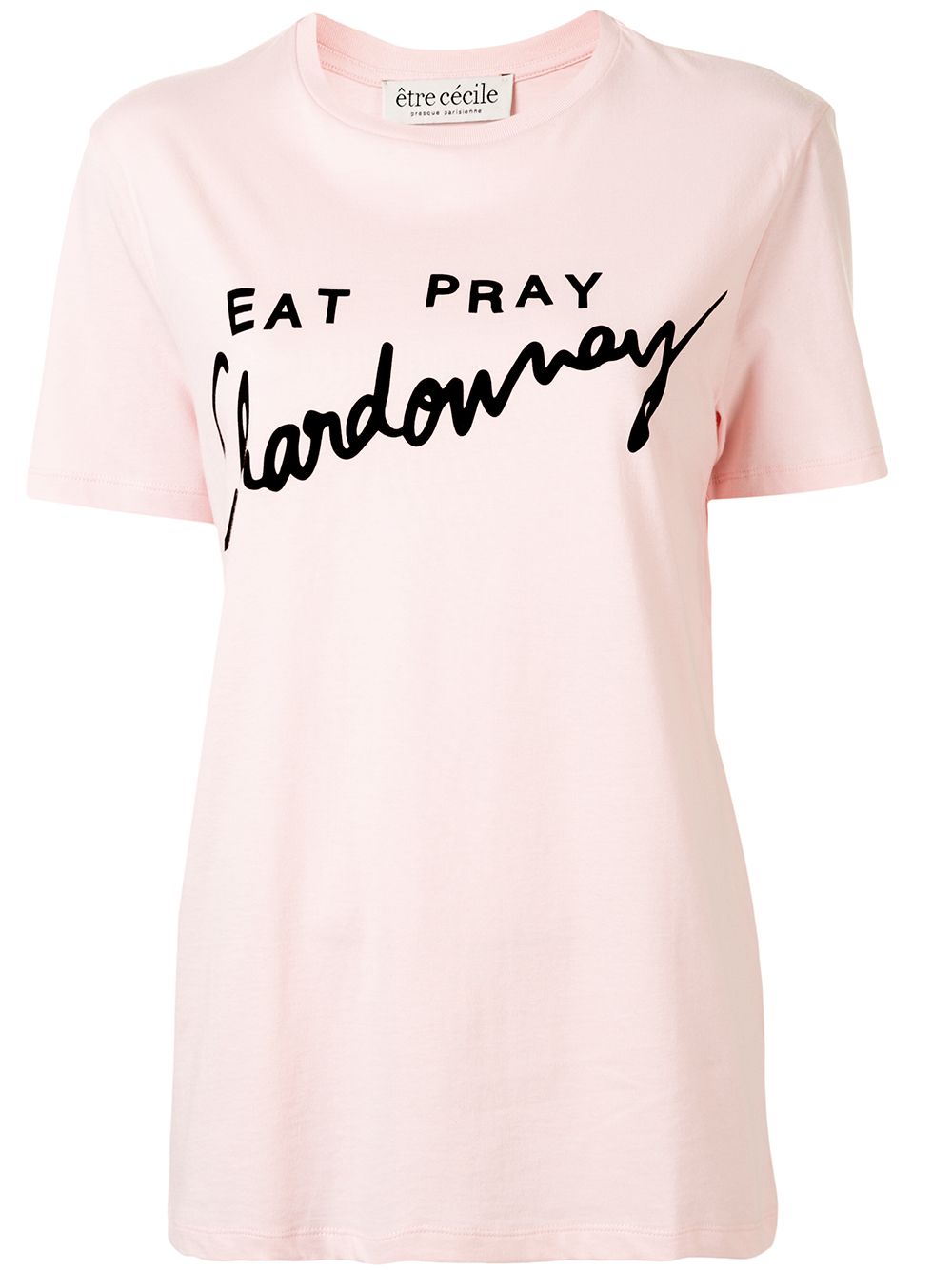 фото Être cécile футболка eat pray chardonnay с принтом