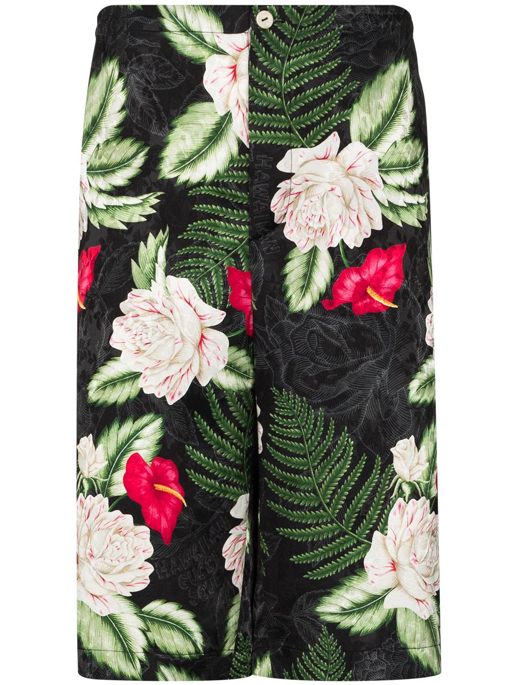 фото Gucci шорты с цветочным принтом