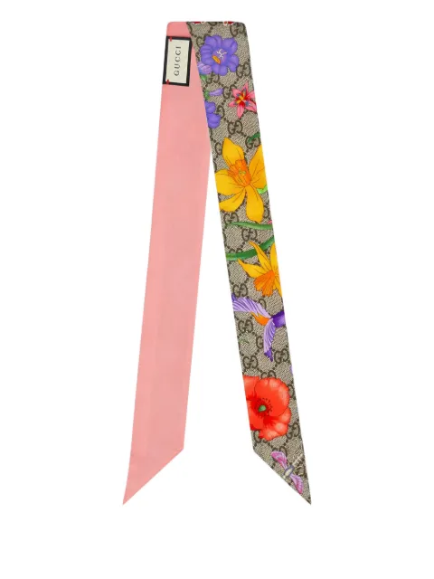 Gucci GG Flora print neck bow