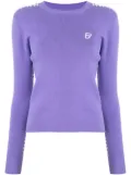 BAPY BY *A BATHING APE® long sleeve ribbed knit sweater - Purple