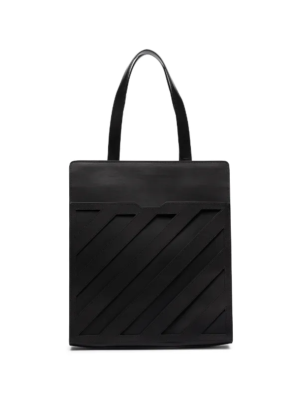 off white leather tote