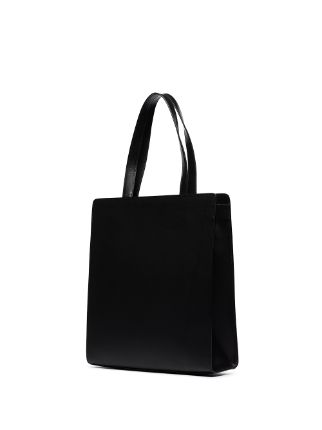 Black Layered Leather Tote Bag展示图