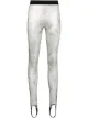 Image 1 of Paco Rabanne metallic-finish stirrup-cuff leggings