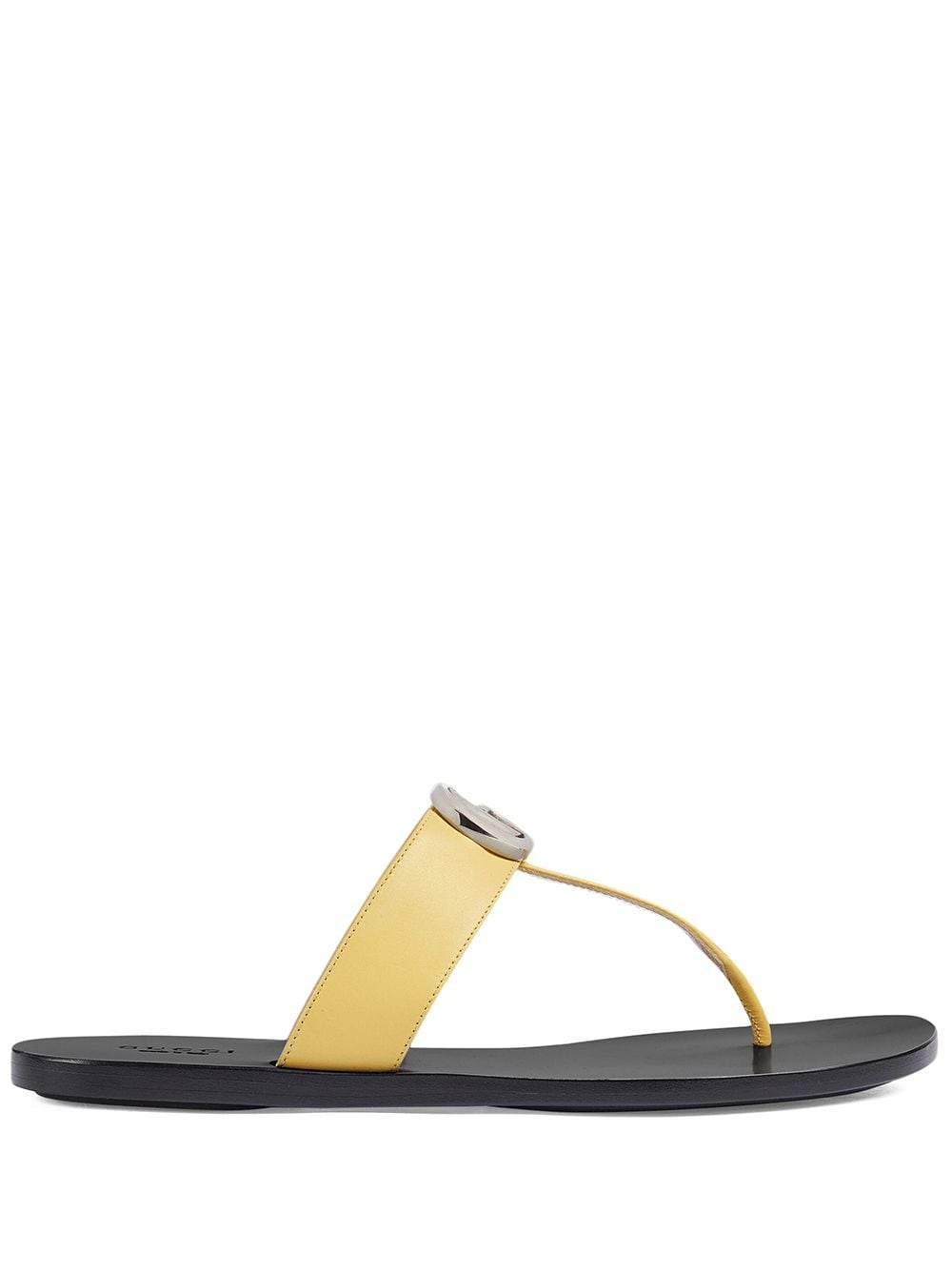 yellow Gucci GG motif thong sandals 