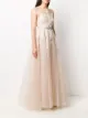 Loulou sheer-sleeved bridal gown