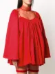Atu Body Couture sheer panel flared blouse