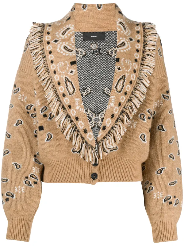 alanui bandana cardigan