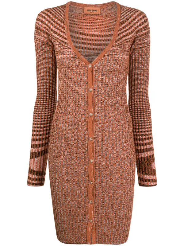 orange longline cardigan