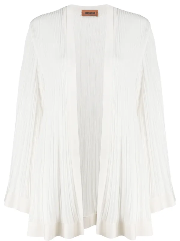 longline cardigan white