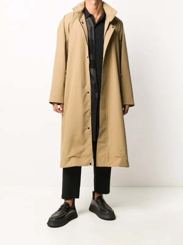 Issey Miyake Men Oversized Trench Coat Farfetch Issey Miyake Men Oversized Trench Coat Farfetch