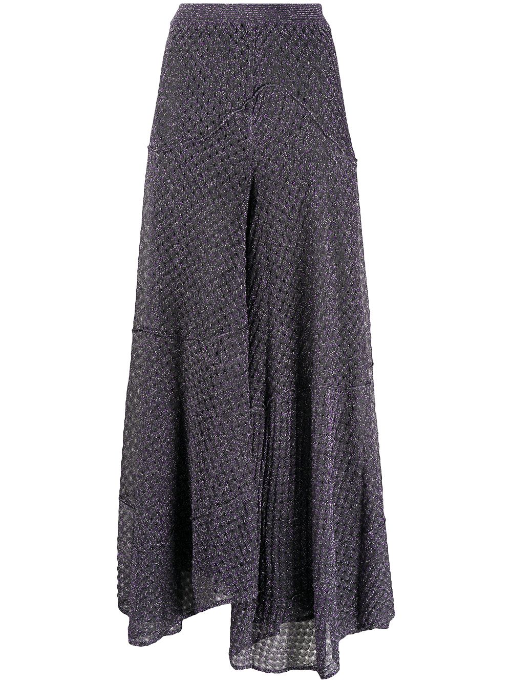 Missoni Loose-fit Cropped Trousers In Purple