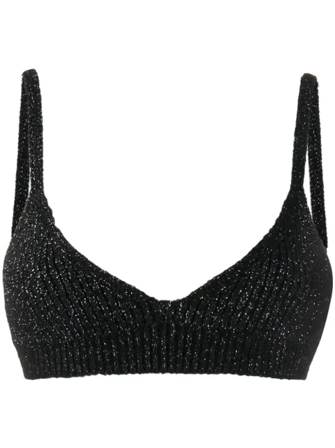 Alanui ribbed knit cropped top