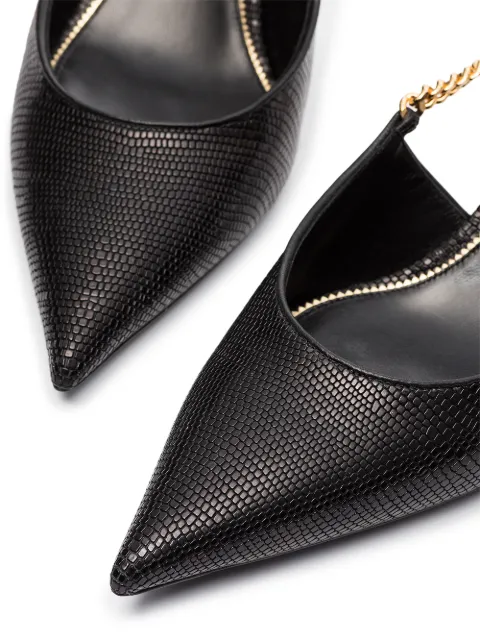 TOM FORD 55MM CHAIN SLINGBACK PUMPS