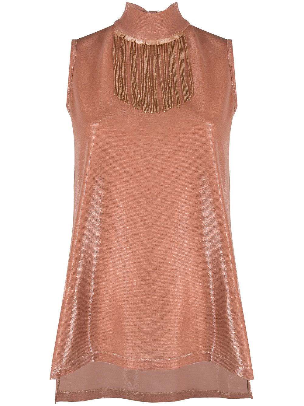 фото D.exterior tassel bead-embellished tank top