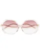 Image 1 of Linda Farrow Una geometric-frame sunglasses