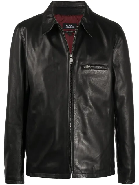 apc leather jacket