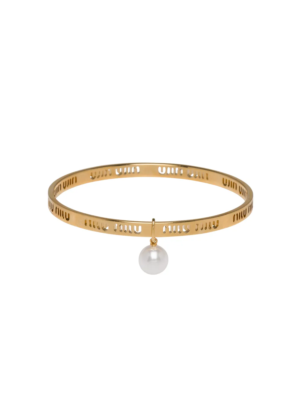 

Miu Miu logo bangle bracelet - Gold