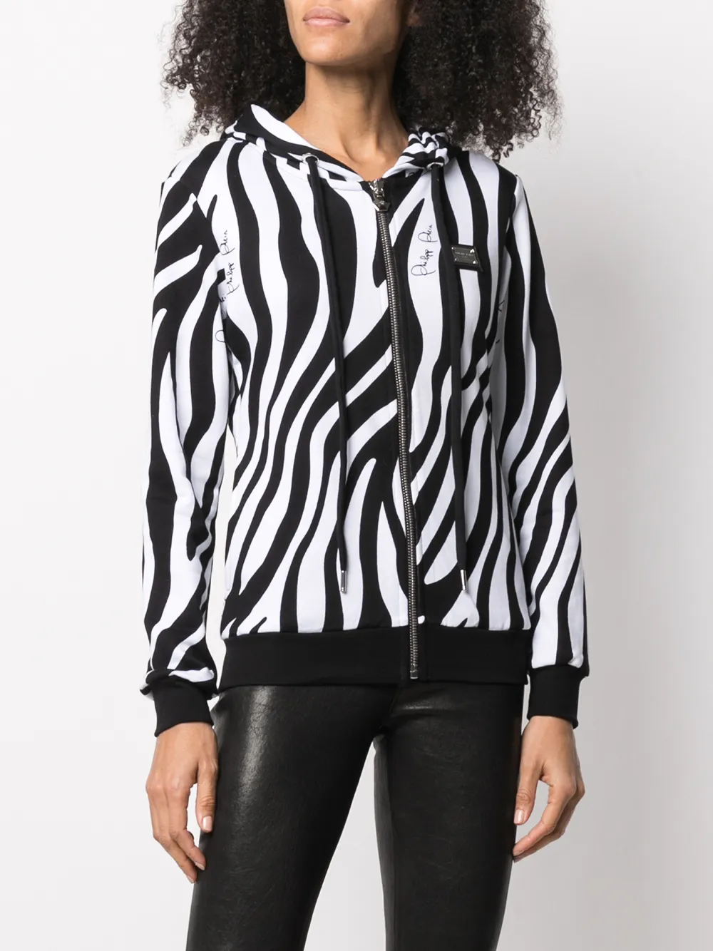 Philipp Plein zebra-print Hoodie - Farfetch