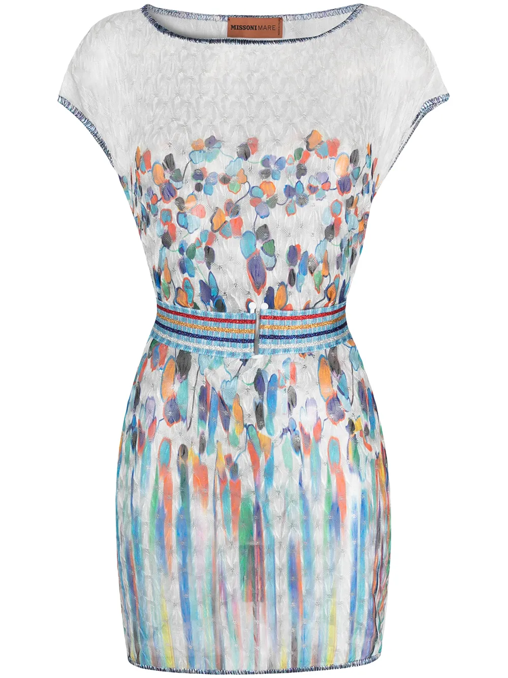 Image 1 of Missoni Mare belted-waist dress