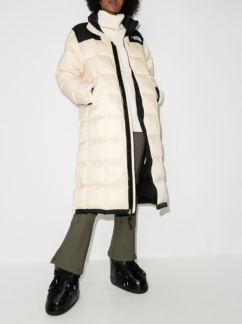 north face long quilted coat