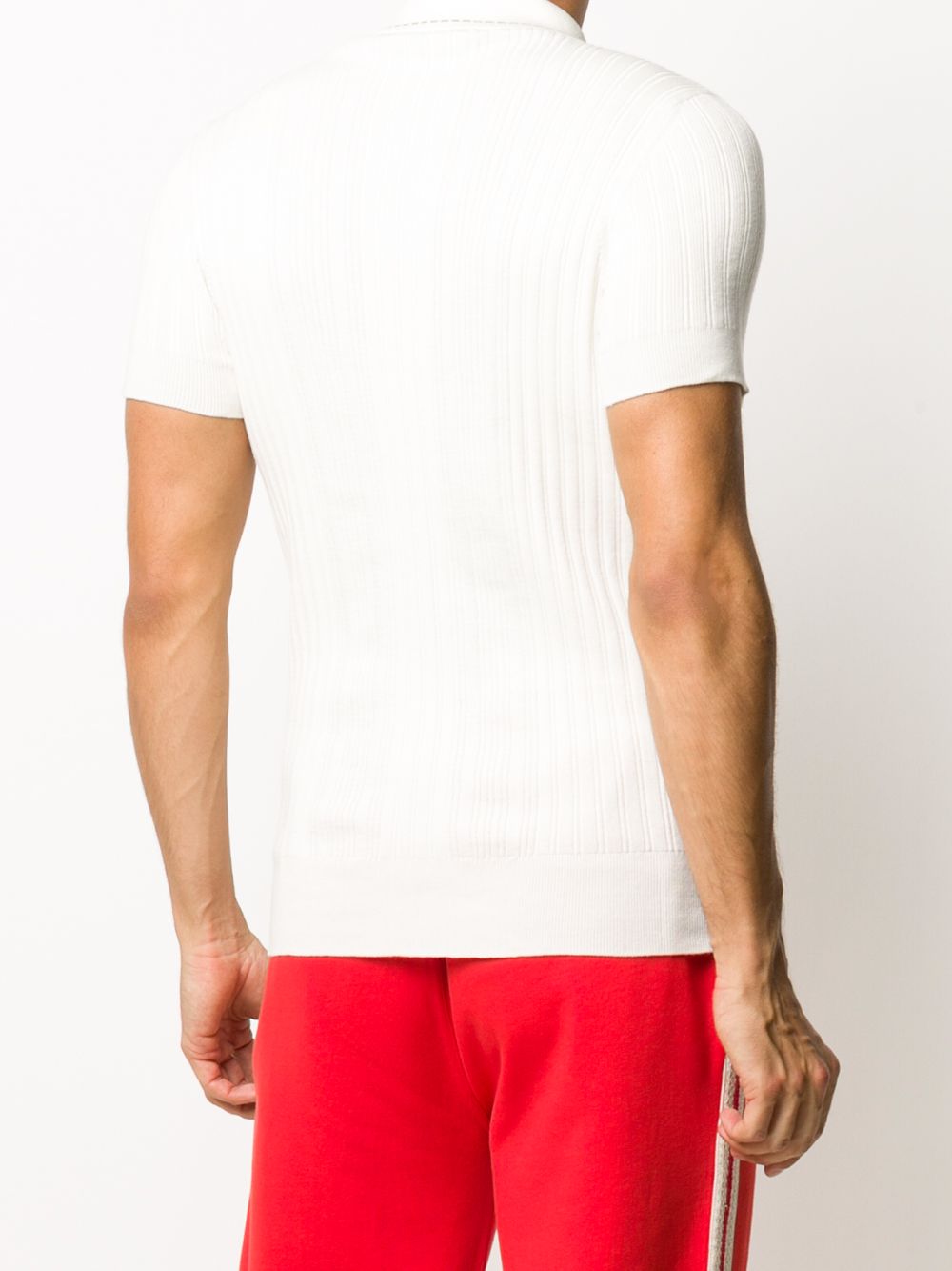 фото Wales bonner ribbed knit polo shirt