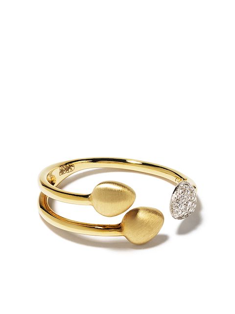 Brumani 18kt Gelb- und Weißgoldring mit einem Diamanten