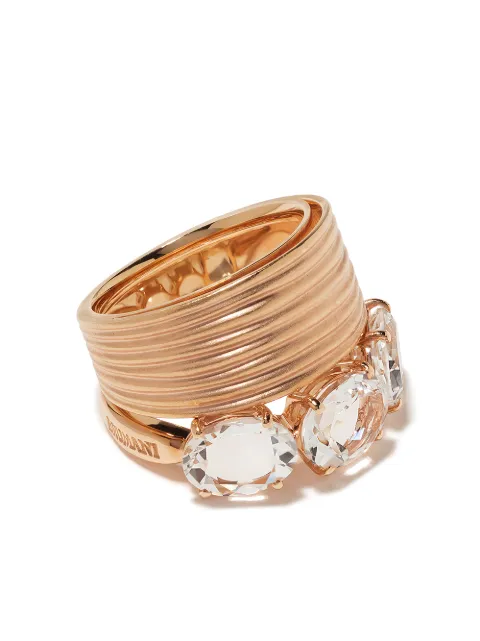 Brumani 18kt rose gold Looping Shine quartz ring