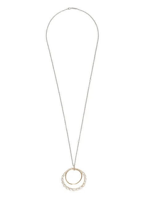 Brumani 18kt rose and white gold Looping Shine diamond and quartz pendant necklace