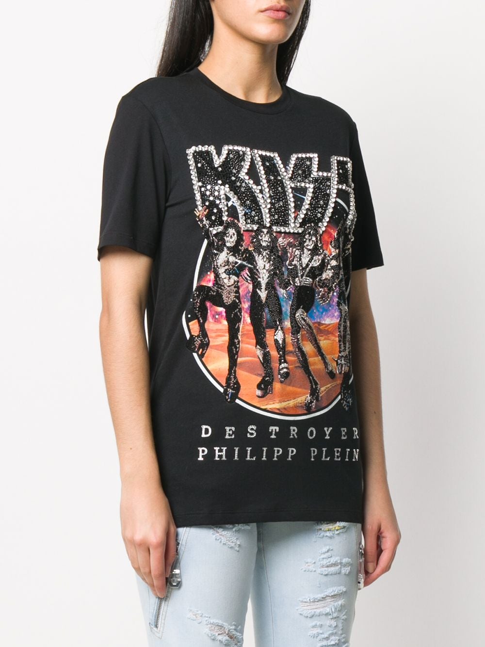 ingewikkeld smog Overleving Philipp Plein X Kiss Destroyer T-shirt - Farfetch