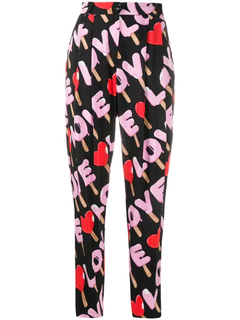 Love Moschino printed tailored trousers