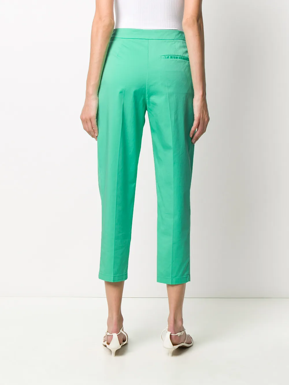 Love Moschino Broek met toelopende pijpen Groen