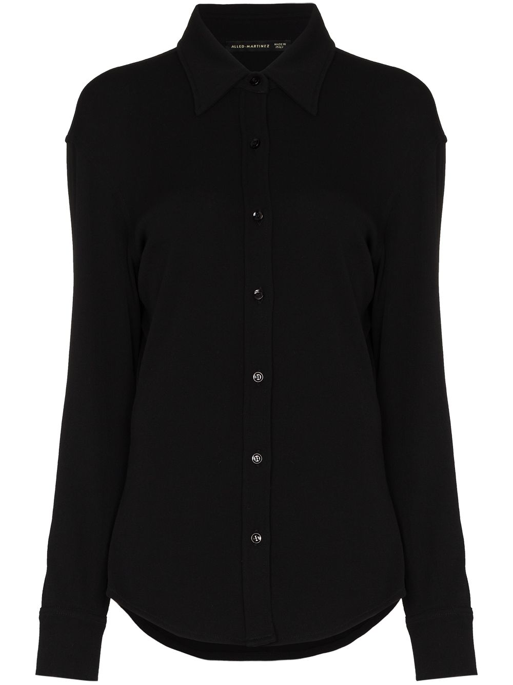 Alled-martinez Slim-fit Long-sleeve Shirt In Schwarz