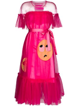 Viktor Rolf Tulle Emoji Midi Dress Pink 48bsofttulle Farfetch