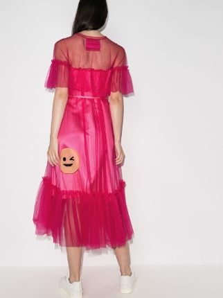 tulle emoji midi dress展示图