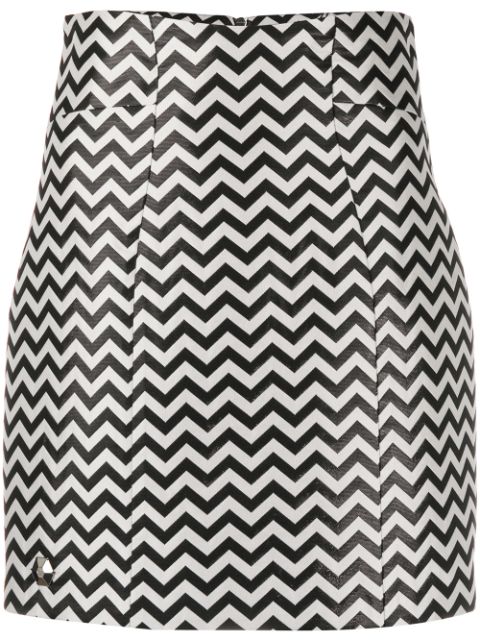 Philipp Plein chevron mini skirt Women