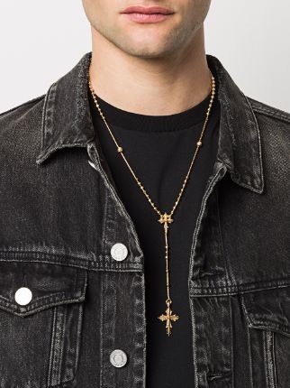 rosary style cross necklace展示图