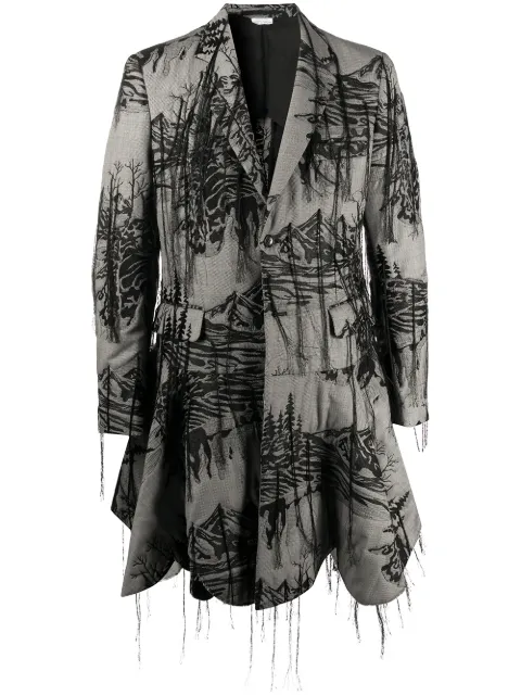 Comme Des Garçons Homme Plus معطف بنقش تجريدي