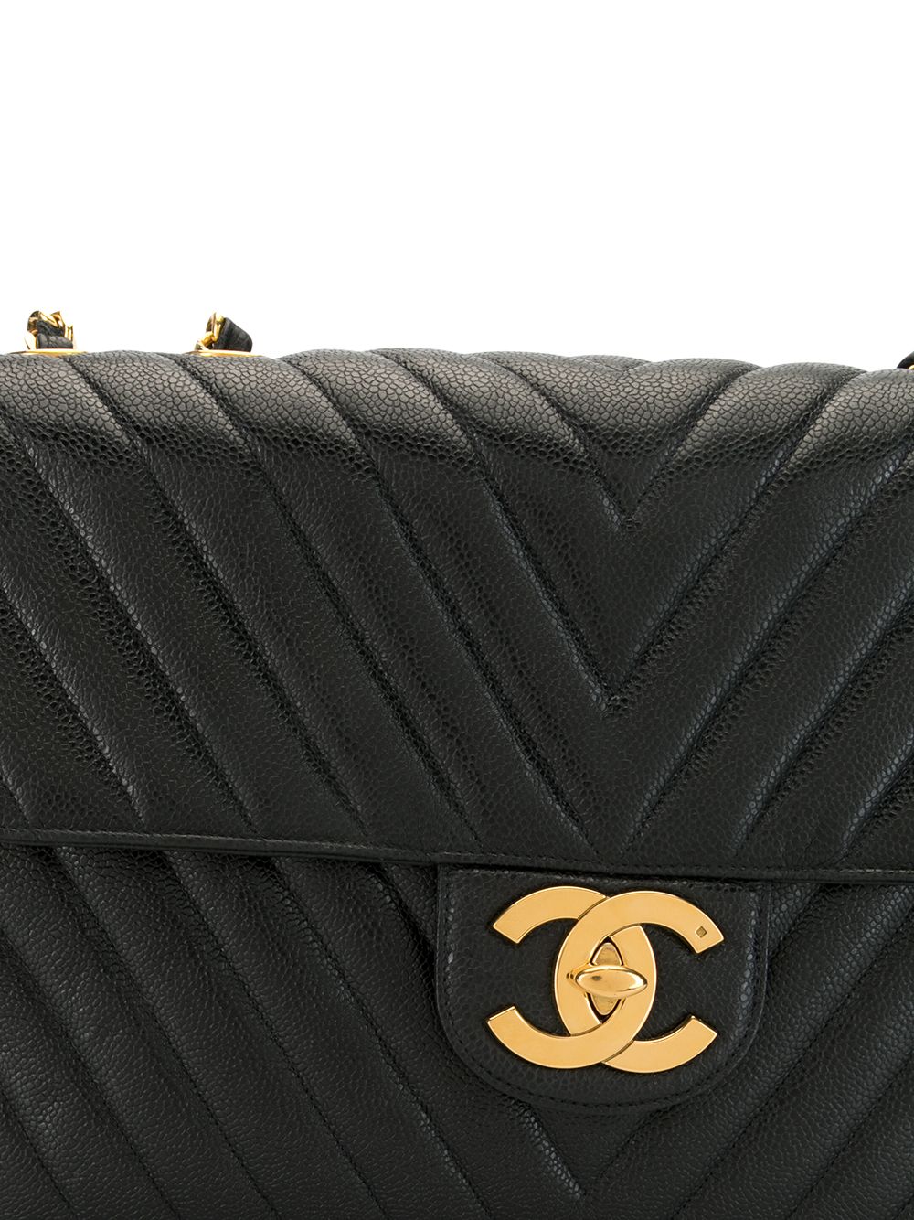 фото Chanel pre-owned сумка на плечо 1995-го года с узором шеврон